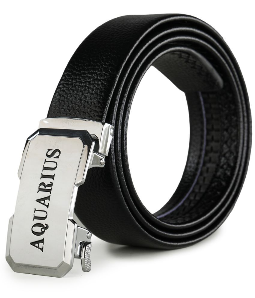     			Loopa Black PU Casual Belt Pack of 1