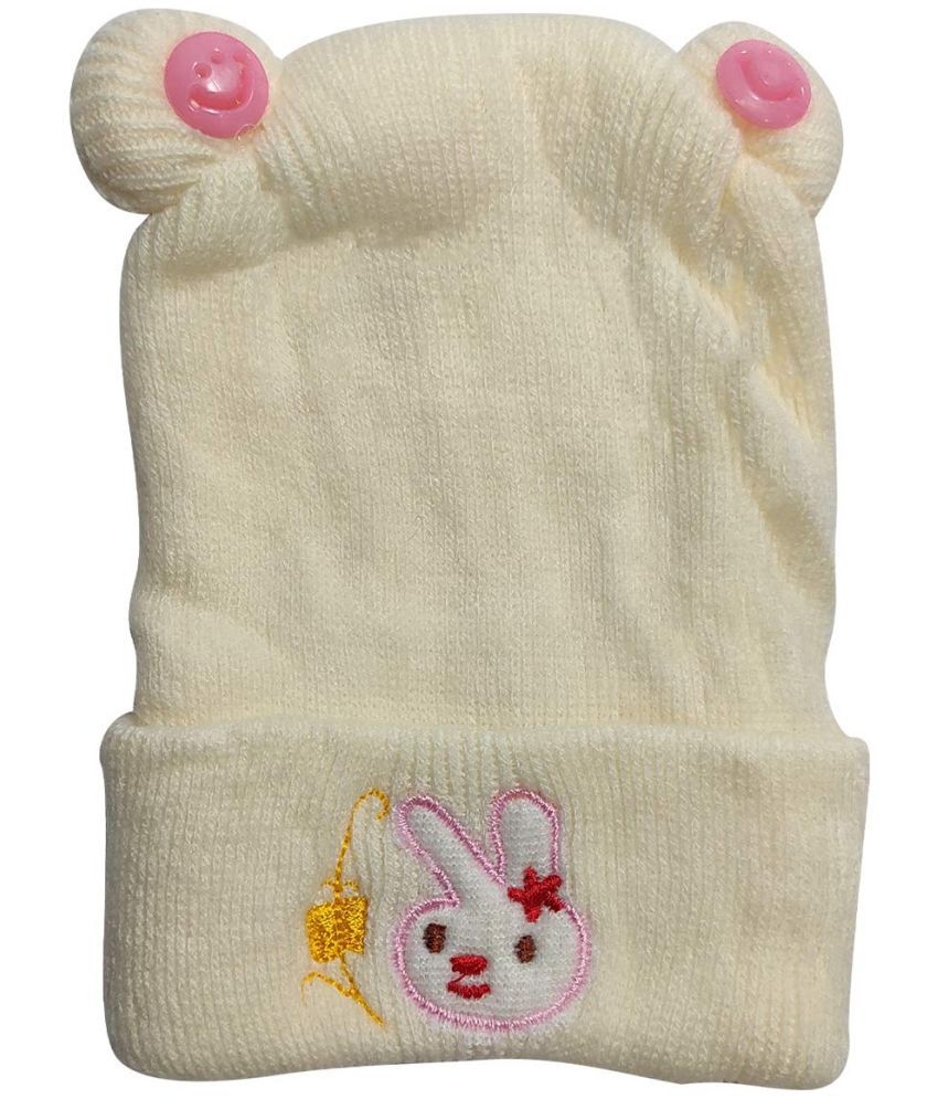 VANILLA UNICORN Winter Warm Newborn Baby Woolen Cap for Baby Boys and Baby Girls