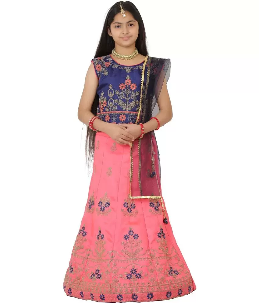 Buy Admyrin Awesome Pink And Cream Cotton Rajasthani Lehenga on Snapdeal |  PaisaWapas.com