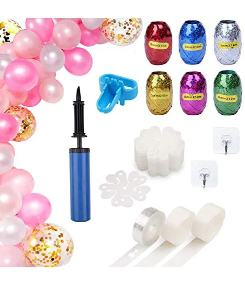 Balloon Arch Garland Decorating Strip Kit 2 Rolls 16 Feet Balloon Tape  Strips With 2 Rolls Balloon Glue Point Dots Stickers (balloon Strip Sent  Random