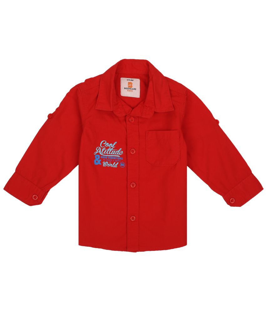     			Bodycare Boys Collar  Full Sleeves RED Shirt