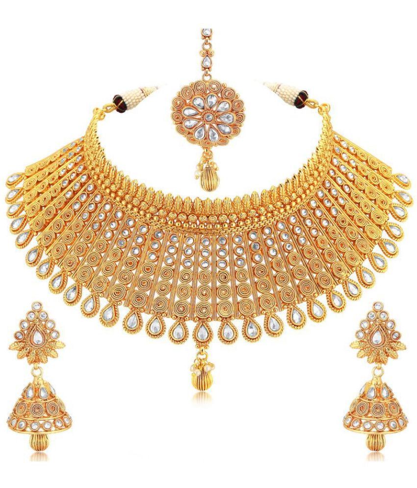     			Sukkhi - Gold Alloy Necklace Set ( Pack of 1 )