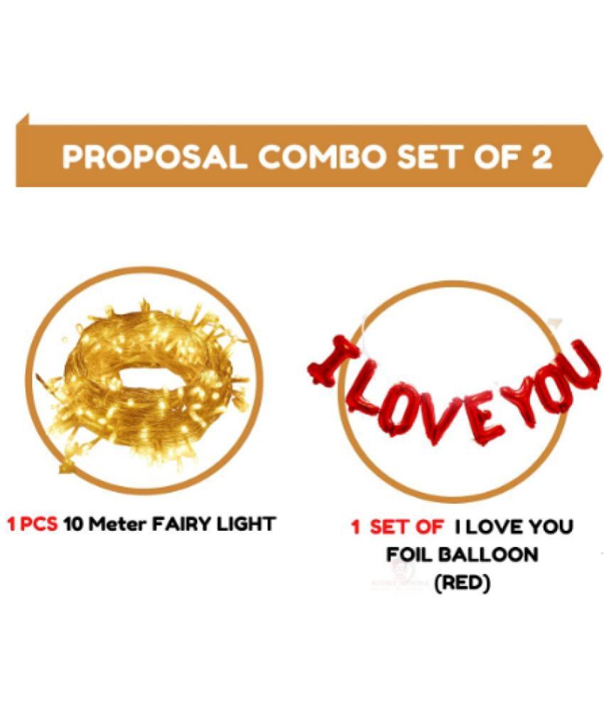 Blooms Mall Proposal Decoration Items Combo Kit (Pack of 2) I Love You