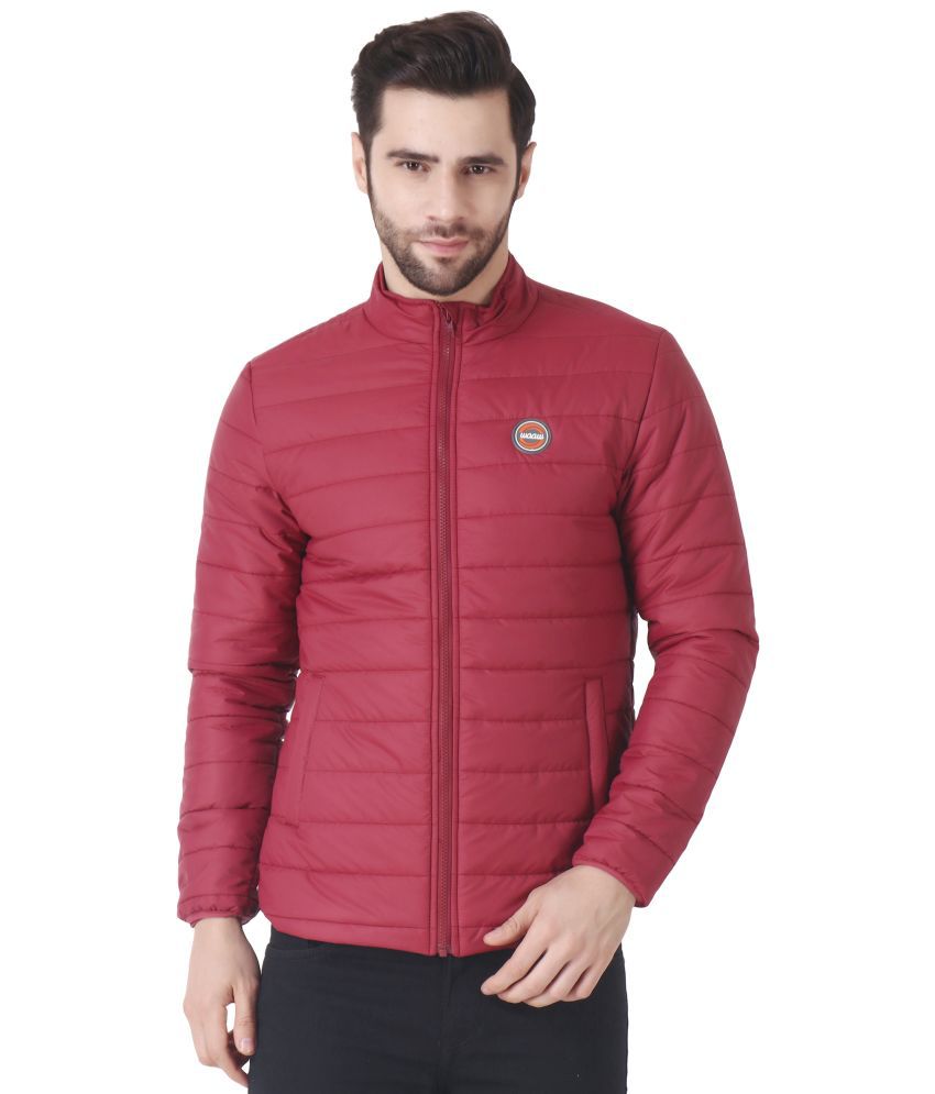 WAAW Maroon Quilted & Bomber Jacket
