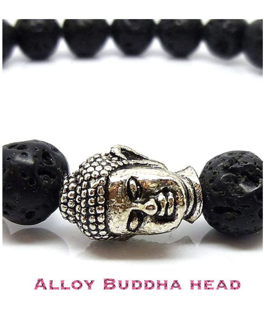     			Black Lava Stone Reiki Yoga Meditation Buddha Bracelet