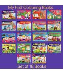 My First Colouring Kids Book Collections (Set Of 18) -Motu Patlu, Doraemon, Little Singham, Avengers, Ben 10, Chhota Bheem, Fruits, Vehicles, Animals, Birds, Vegetables, Flowers, Colours Volume-1,2,3 & 4.