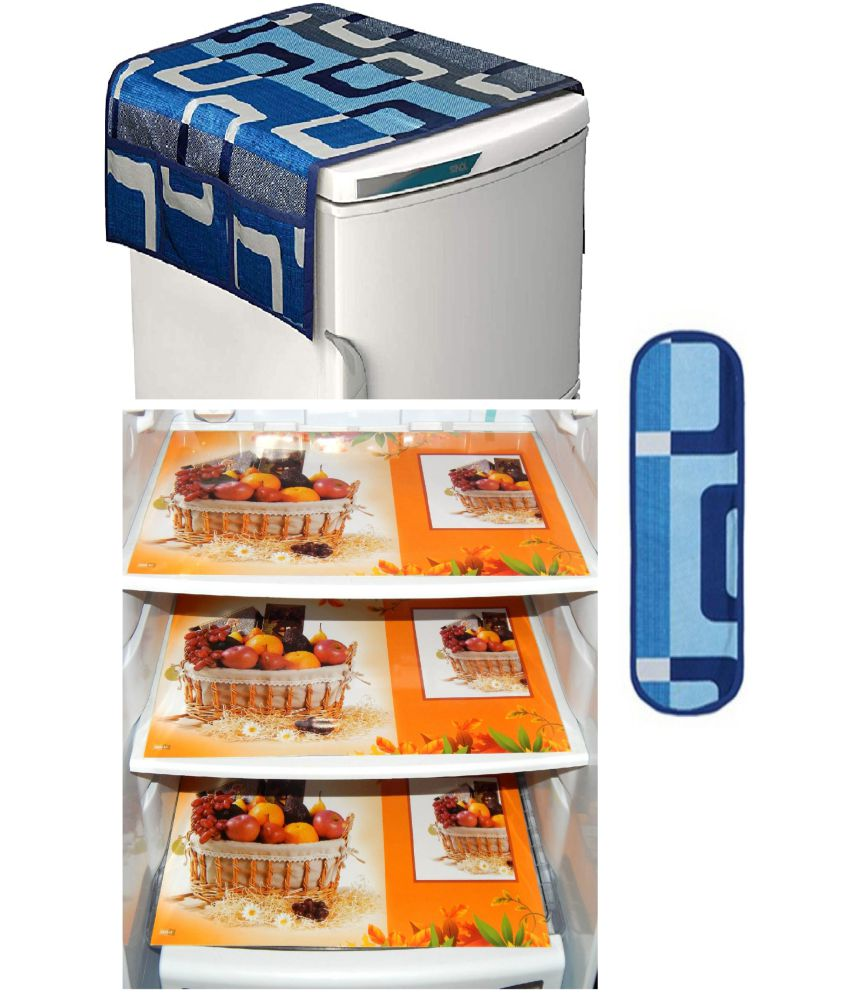     			Shaphio Set of 5 Polyester Multicolor Fridge Top Cover