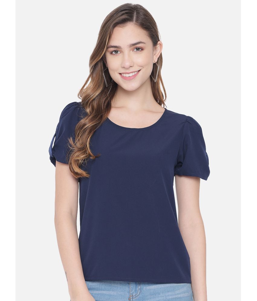     			ALL WAYS YOU Polyester Regular Tops - Blue Single