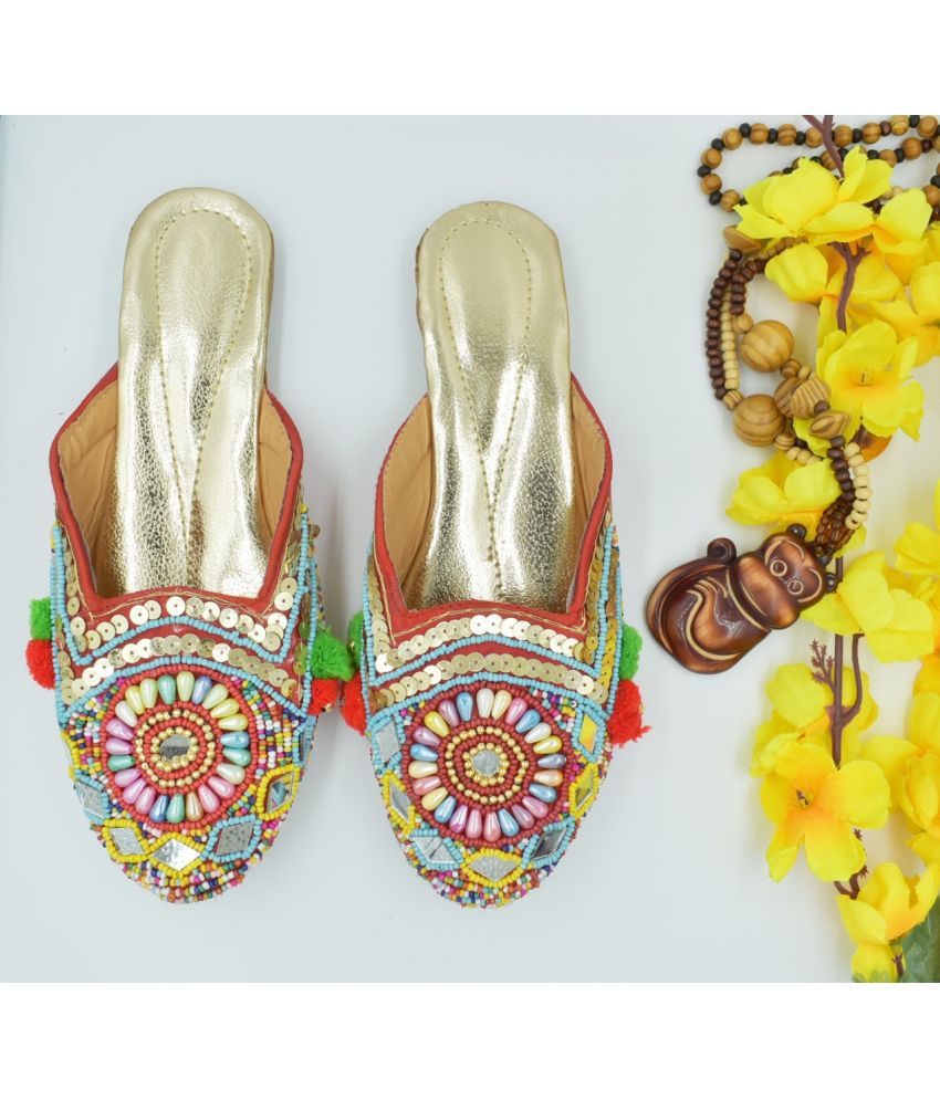     			Anjaneya Creations Multi Color Ethnic Footwear