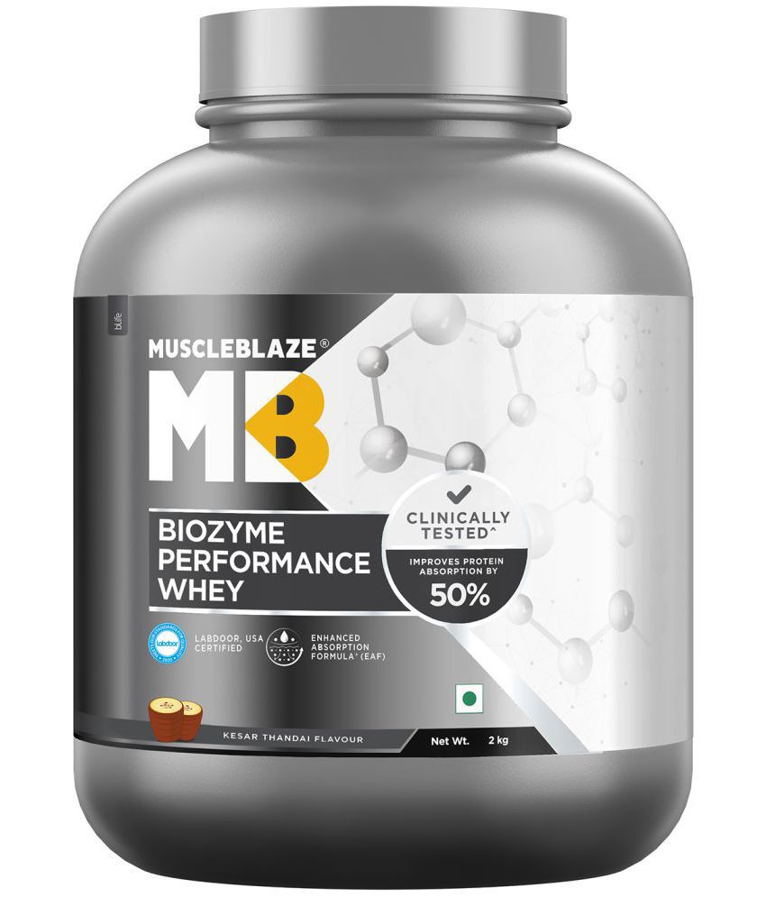 MuscleBlaze Biozyme Performance Whey(Kesar Thandai) 2 kg