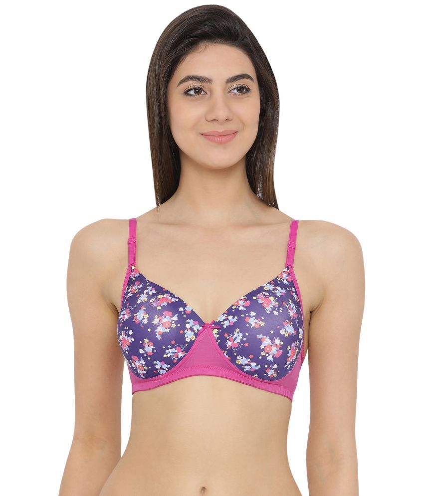     			Clovia Polyamide T-Shirt Bra - Blue Single