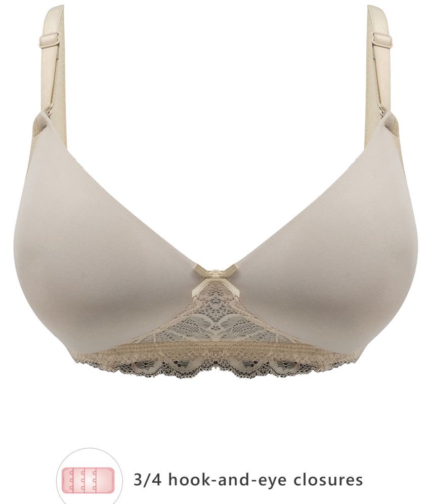     			Clovia Polyamide T-Shirt Bra - Beige Single