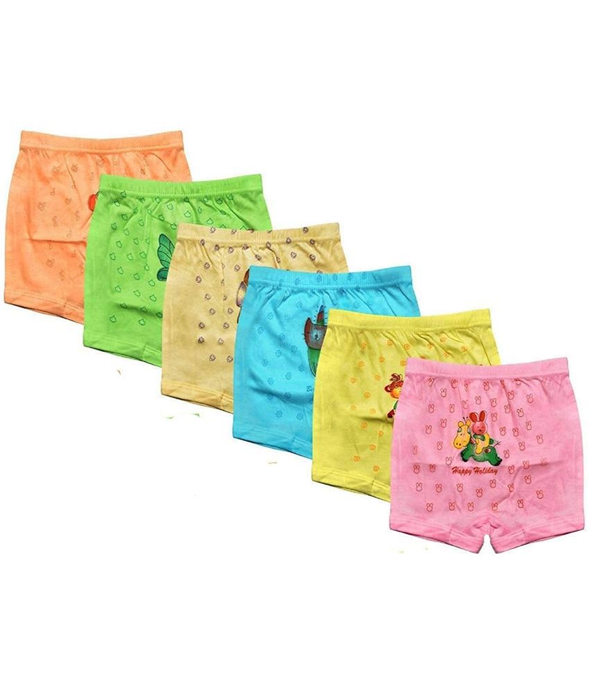     			little PANDA Baby Unisex Economical Cotton Trunk Panties, Multi-Colored (Pack of 6 pcs.)