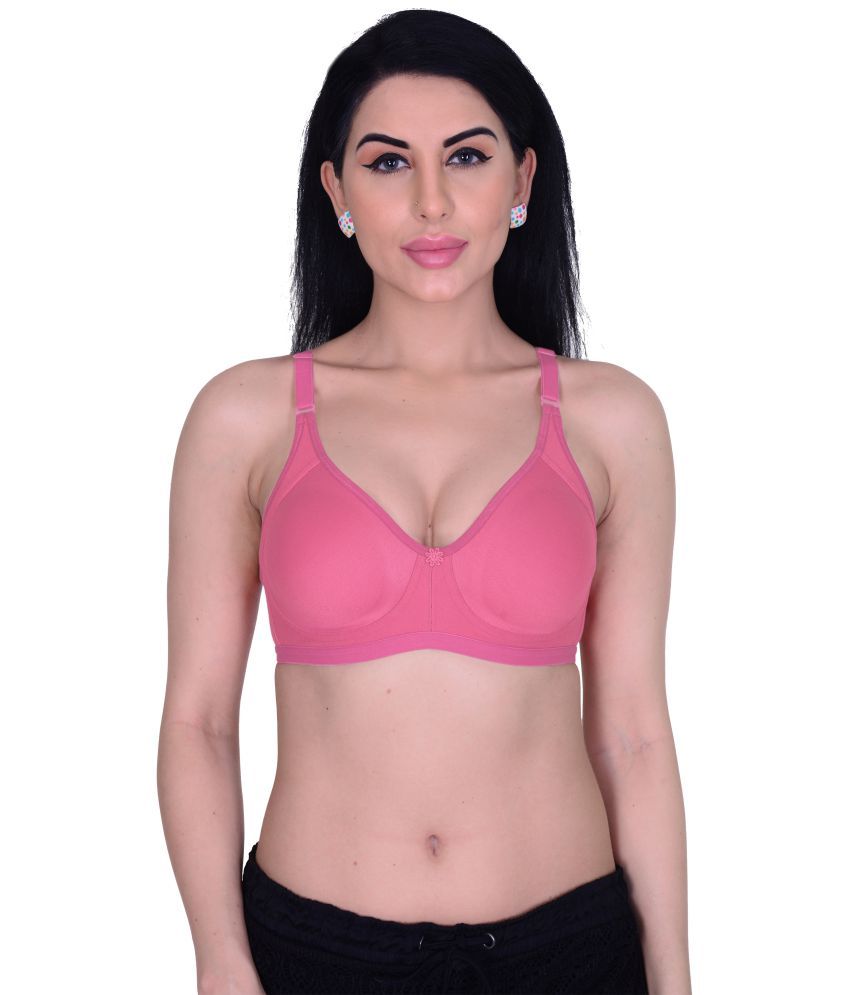     			Madam Pack of 1 Cotton Non Padded Women's Everyday Bra ( Pink )