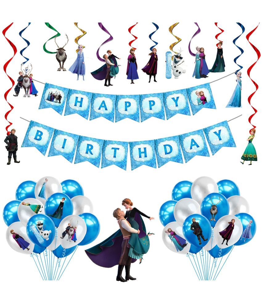     			Party Propz Frozen Theme Birthday Decoration for Girls 45Pcs - Princess Elsa Birthday Party Decorations - Frozen Birthday Decorations for Girls / Frozen Balloons for Birthday Decoration