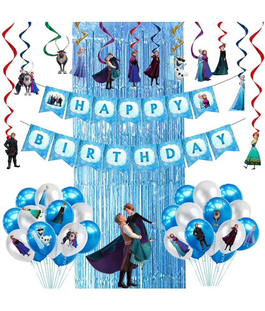 Party Propz Frozen Theme Birthday Decoration For Girls 46Pcs - Princess ...