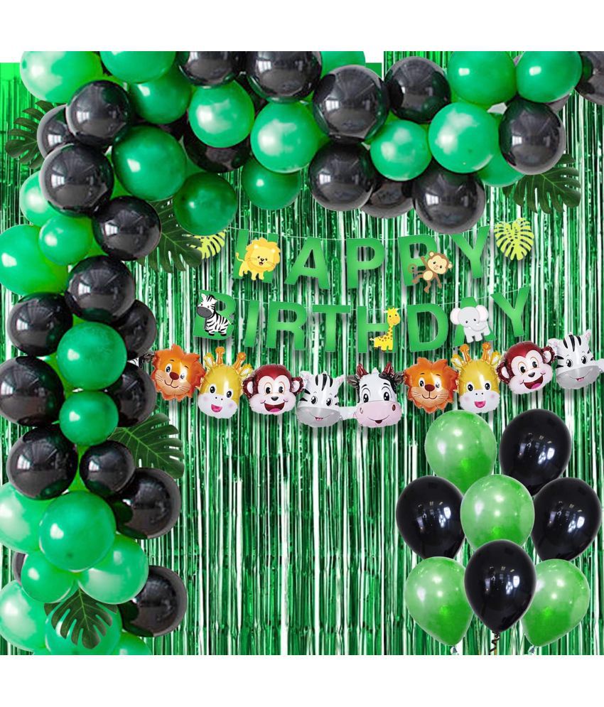 Party Propz Jungle Theme Party Decoration Combo Balloon,Bunting, Character  Foil Balloon 46Pcs For Kids, Boys Animal Theme Birthday Party Decorations,  Animal Balloons, Birthday Theme,Theme Decoration - Buy Party Propz Jungle  Theme Party