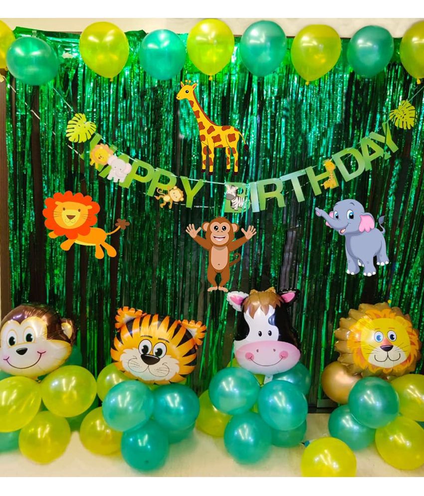 Party Propz Jungle Theme Party Decoration - 63Pcs For Boys Girls - Jungle  Theme Birthday Party Decorations, Animal Theme Birthday Party Decorations,  Animal Balloons, Birthday Theme,Theme Decoration - Buy Party Propz Jungle
