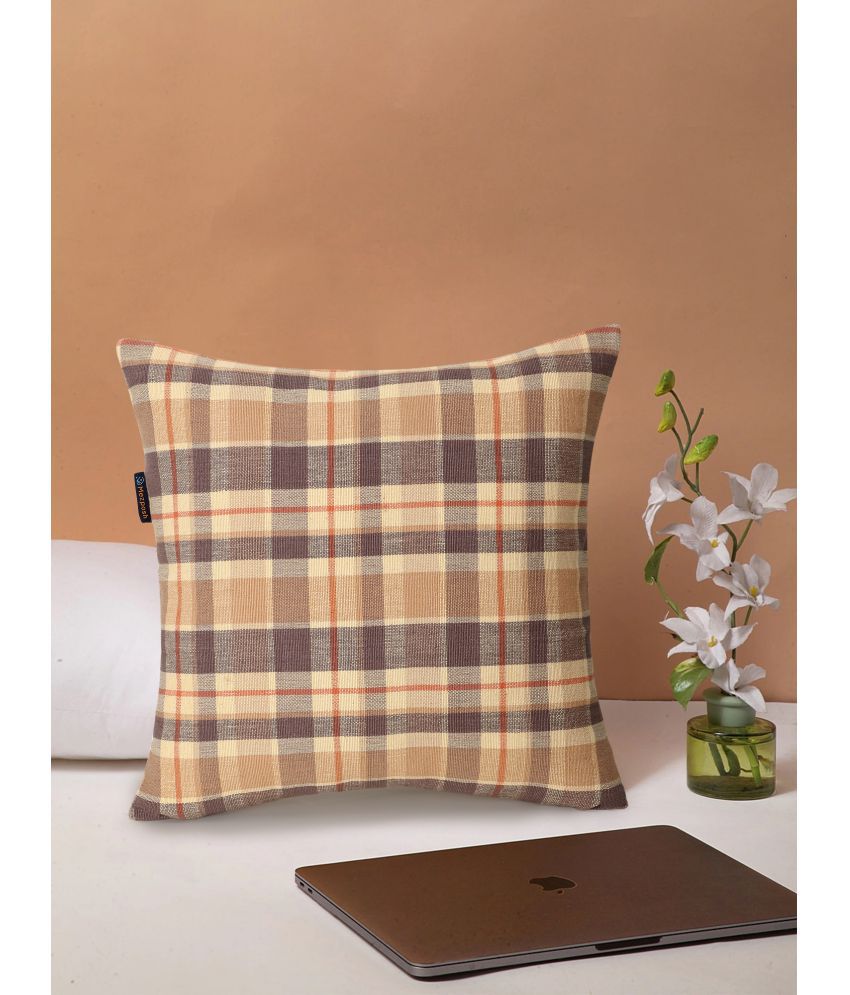     			mezposh Single Jute Cushion Covers 45X45 cm (18X18)