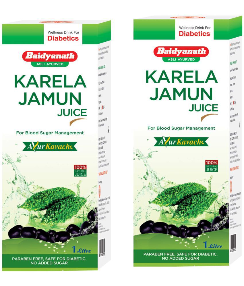     			Baidyanath Karela Jamun Juice Liquid 1 l Pack Of 2