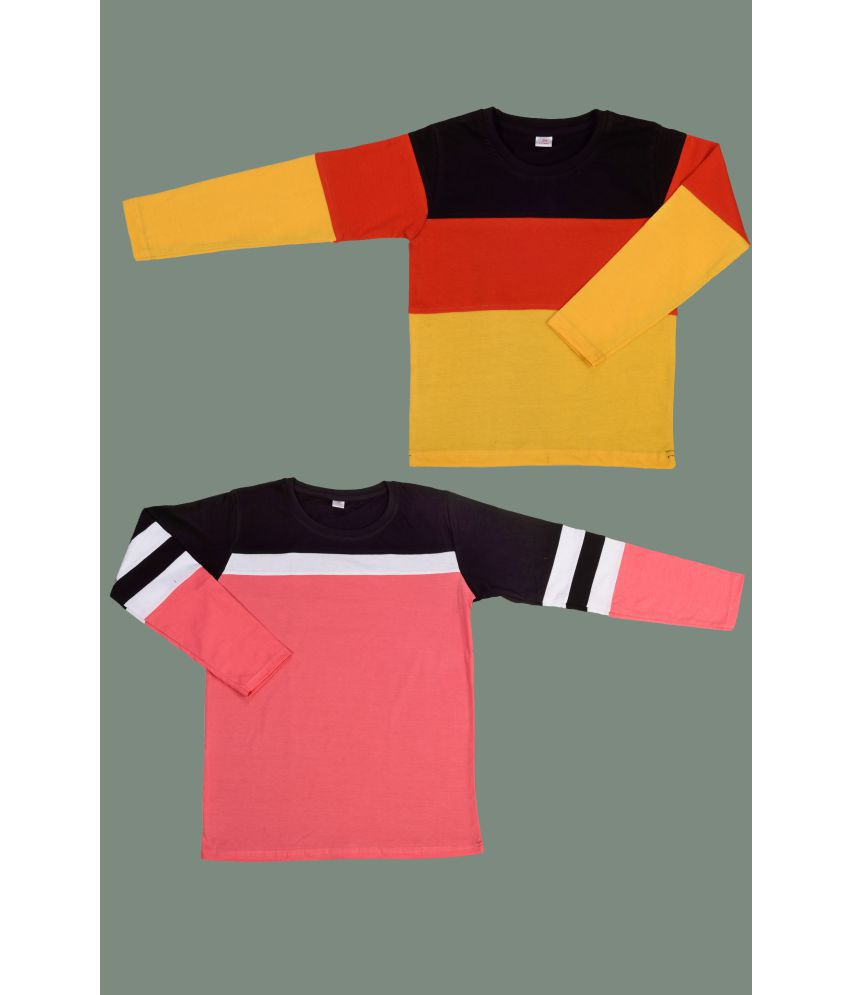 Mojua - Pink Cotton Boy's T-Shirt ( Pack of 2 )