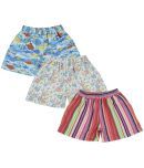 K&U Pack of 3 Girls Polyester Hot Pants ( Blue )