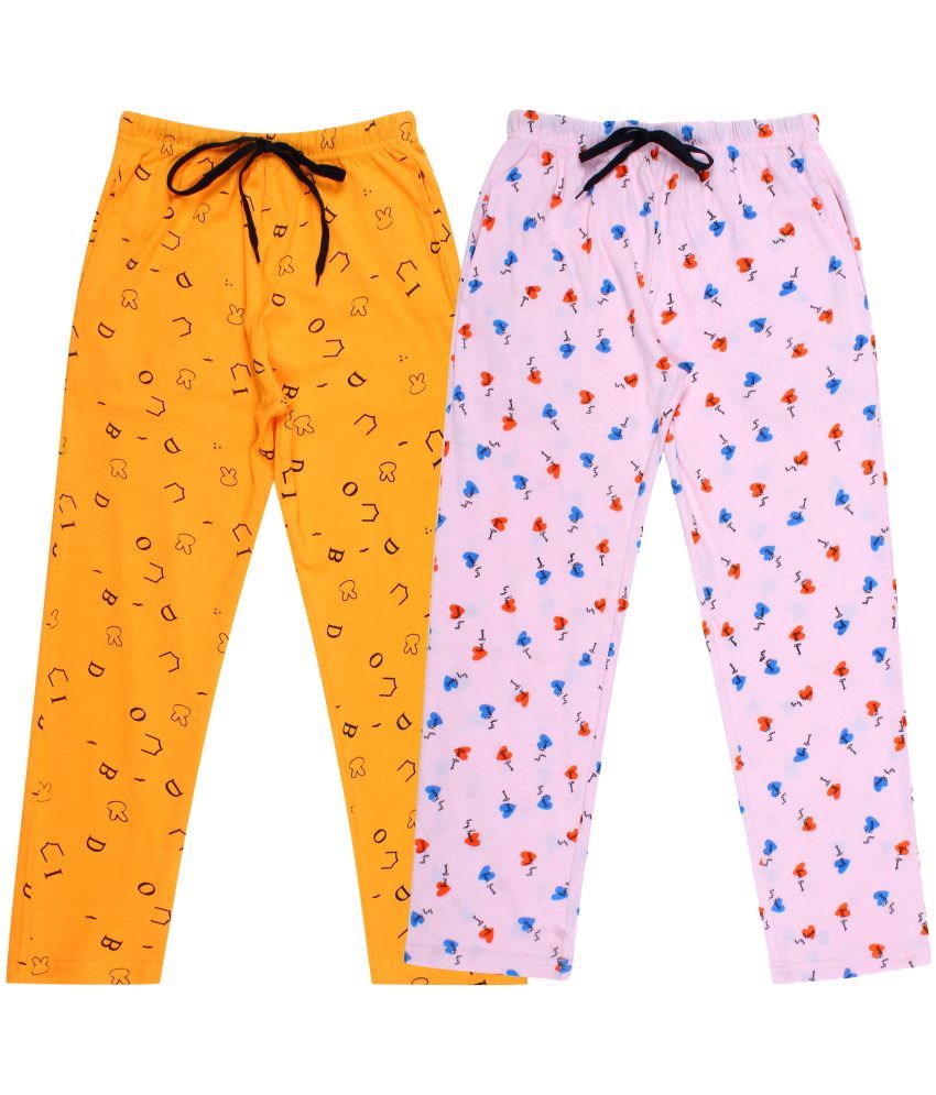     			DIAZ Kids Cotton printed Trackpant/Trousers/Lower Combo pack of 2