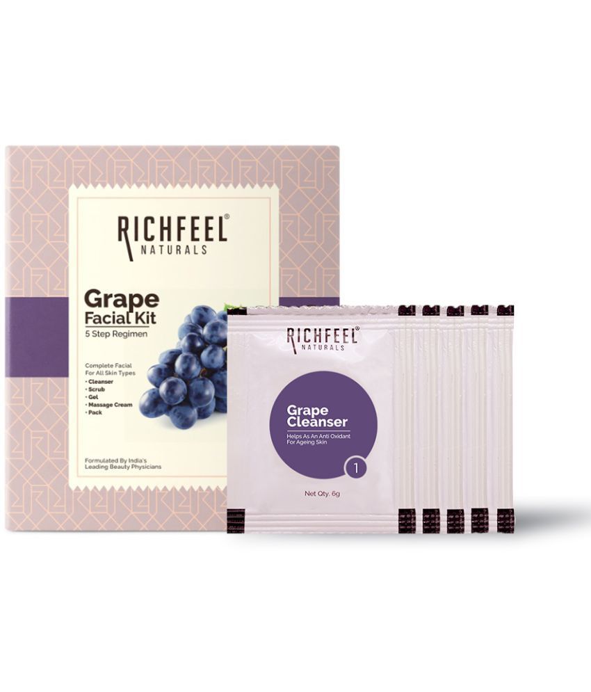     			Richfeel Grape Facial Kit 5x6 G for Anti Ageing & firming