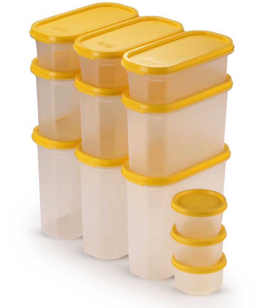     			Oliveware Polyproplene Yellow Dal Container ( Set of 12 )
