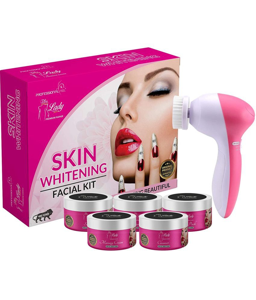     			blu lady Facial Massager 5 in 1 & All Type Skin SKIN WHITENING Facial Kit 275 g Pack of 2