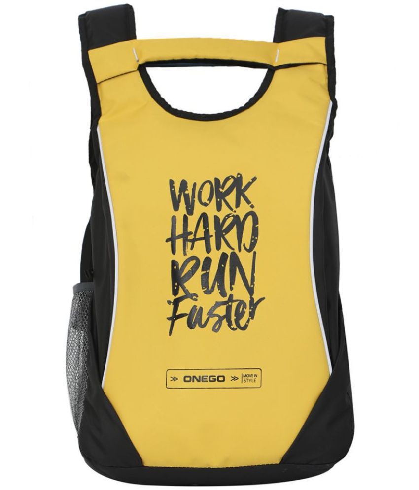     			ONEGO 22 Ltrs Yellow Backpack