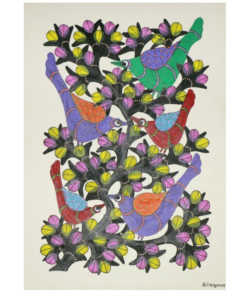 Tribes India Bhopal Paper Painting Without Frame Buy Tribes India