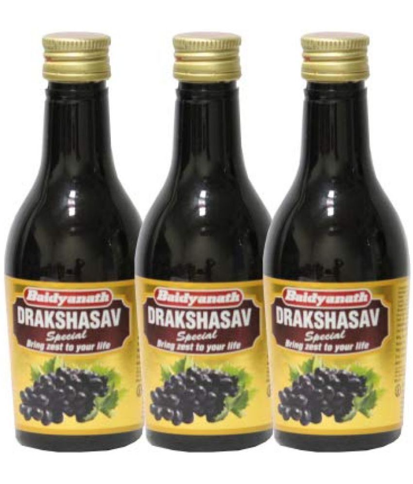     			Baidyanath Drakshasava I Ayurvedic Tonic Liquid 180 ml Pack of 3