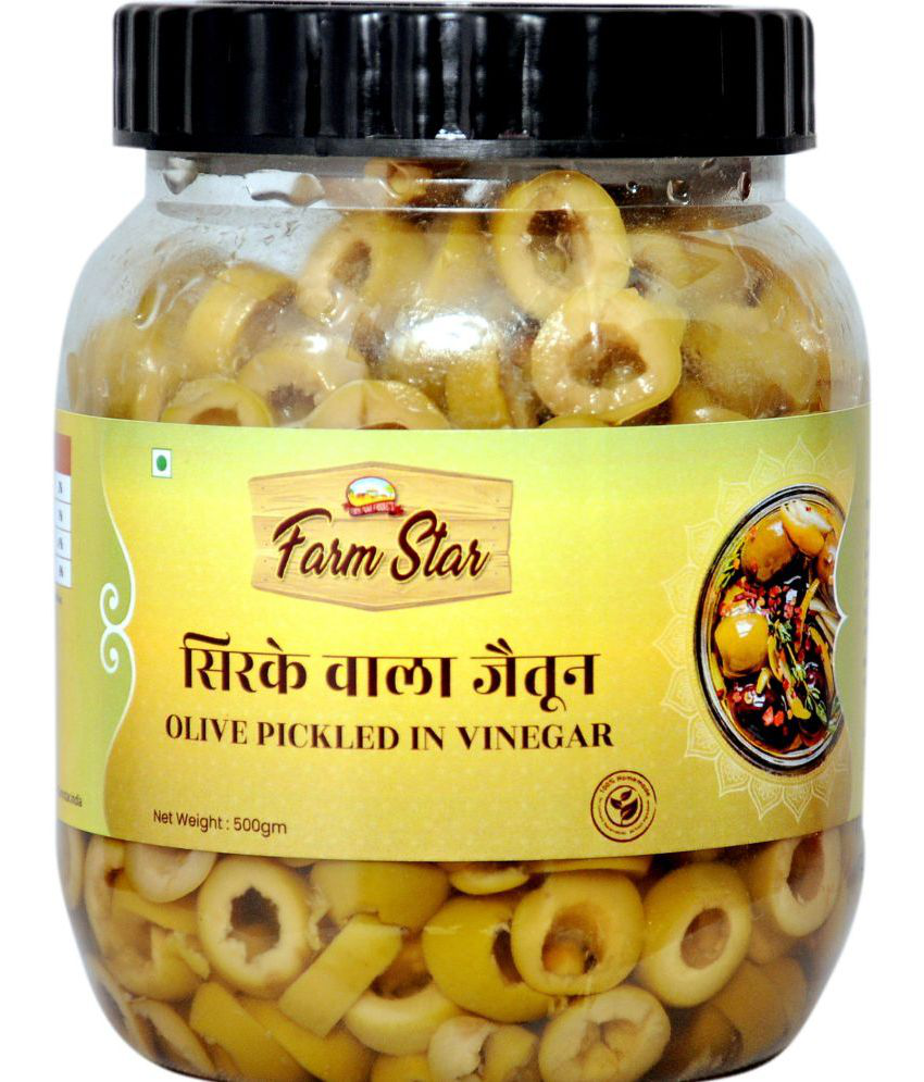 Farm Star Olive Pickled in Vinegar (Sirke ka Jaitun) Pickle 500 g