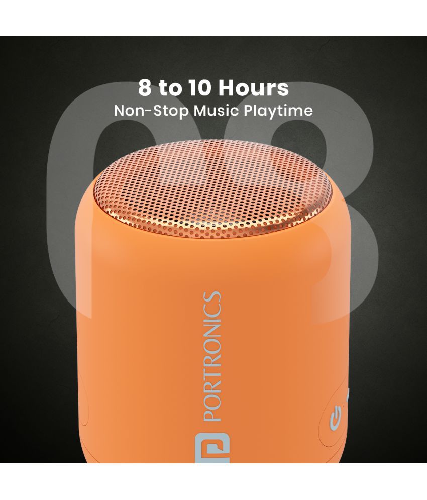 Portronics Sound Drum 110W TWS Portable Bluetooth Speaker ,Orange (POR
