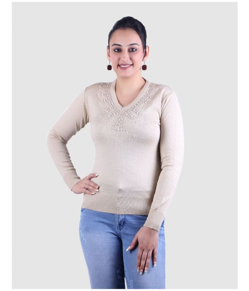     			Ogarti Woollen Beige Pullovers - Single