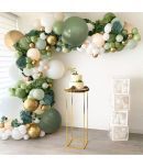 Party propz Happy Birthday Balloons Set / Balloons Garland Arch Kit- Green and White 82Pcs for Birthday Decoration Items Set/Bride to Be Balloon/Birthday Decorations for Husband Or Wife/30th, 40th, 50th, 60th Bday,Retirement