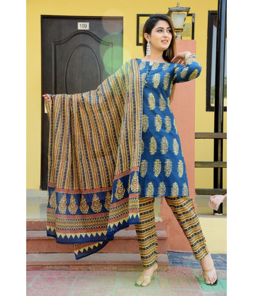 Jhoomar Cotton Kurti With Palazzo  Stitched Suit  Buy Jhoomar Cotton Kurti  With Palazzo  Stitched Suit Online at Low Price  Snapdealcom