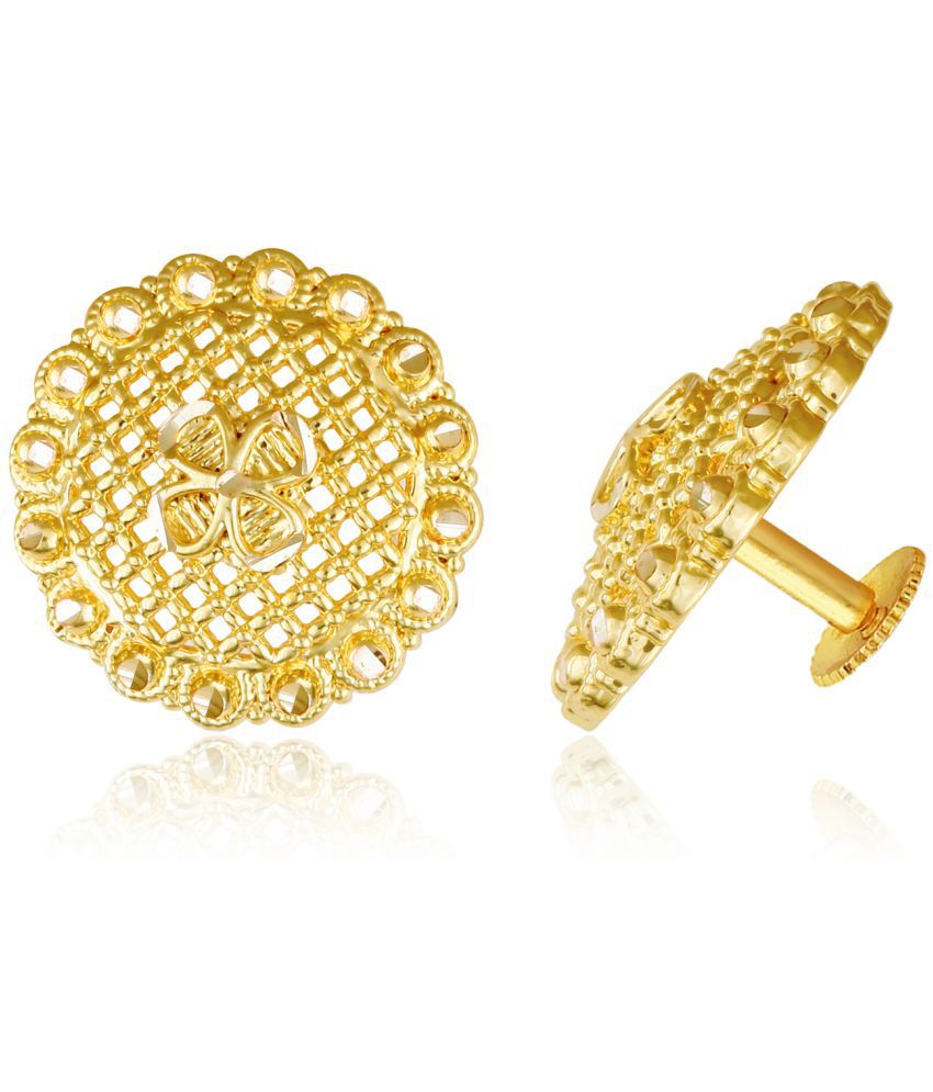     			Vighnaharta Allure Beautiful Earrings Diva Fusion Gold Plated Screw back stud earring for Women and Girls [VFJ1491ERG]
