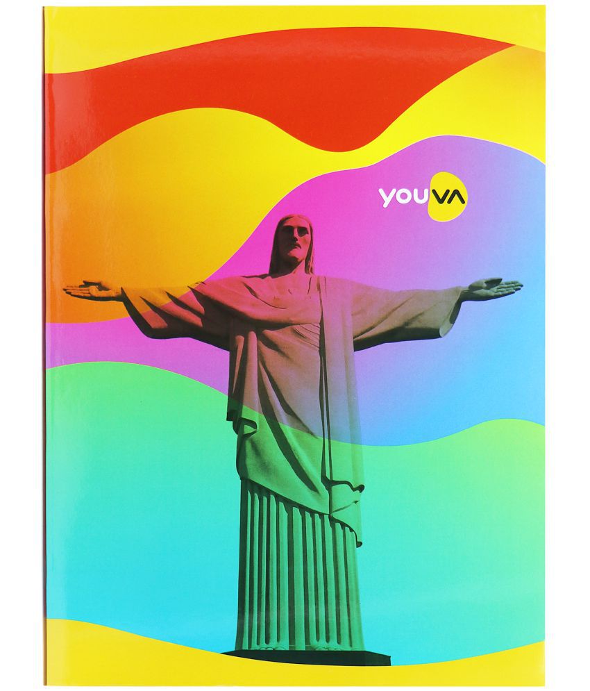     			Navneet Youva | Soft Bound Long Notebook | A4 Size 21 cm x 29.7 cm | Rainbow | Single Line | 228 Pages| Pack of 6