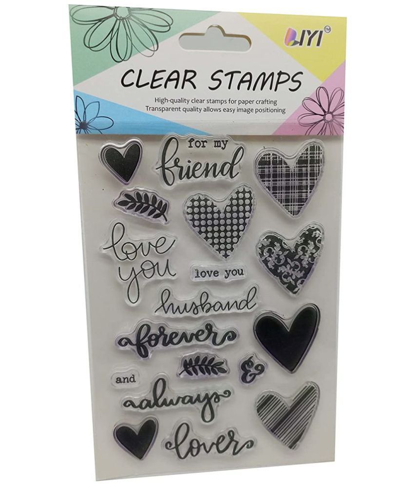     			PRANSUNITA Rubber Stamp, Always Heart Design, Used in Textile & Block Printing, Card & Scrap Booking Making