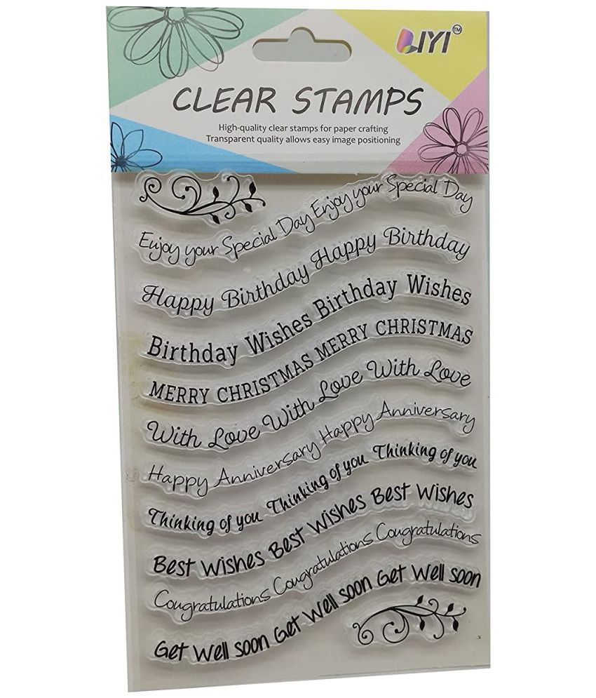     			PRANSUNITA  Rubber Stamp, Get Well Soon Used in Textile & Block Printing, Card & Scrap Booking Making