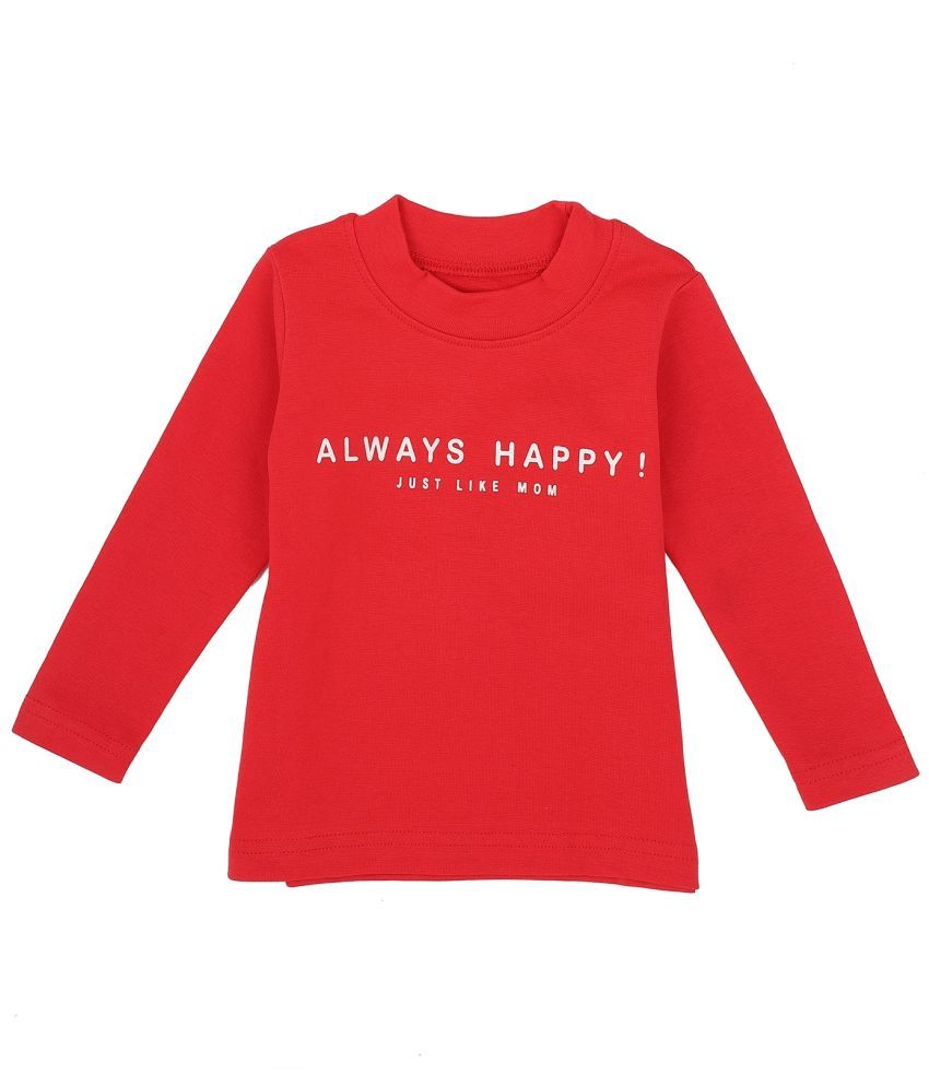     			BOYS TSHIRT ROUND NECK FULL SLEEVES SOLID Red