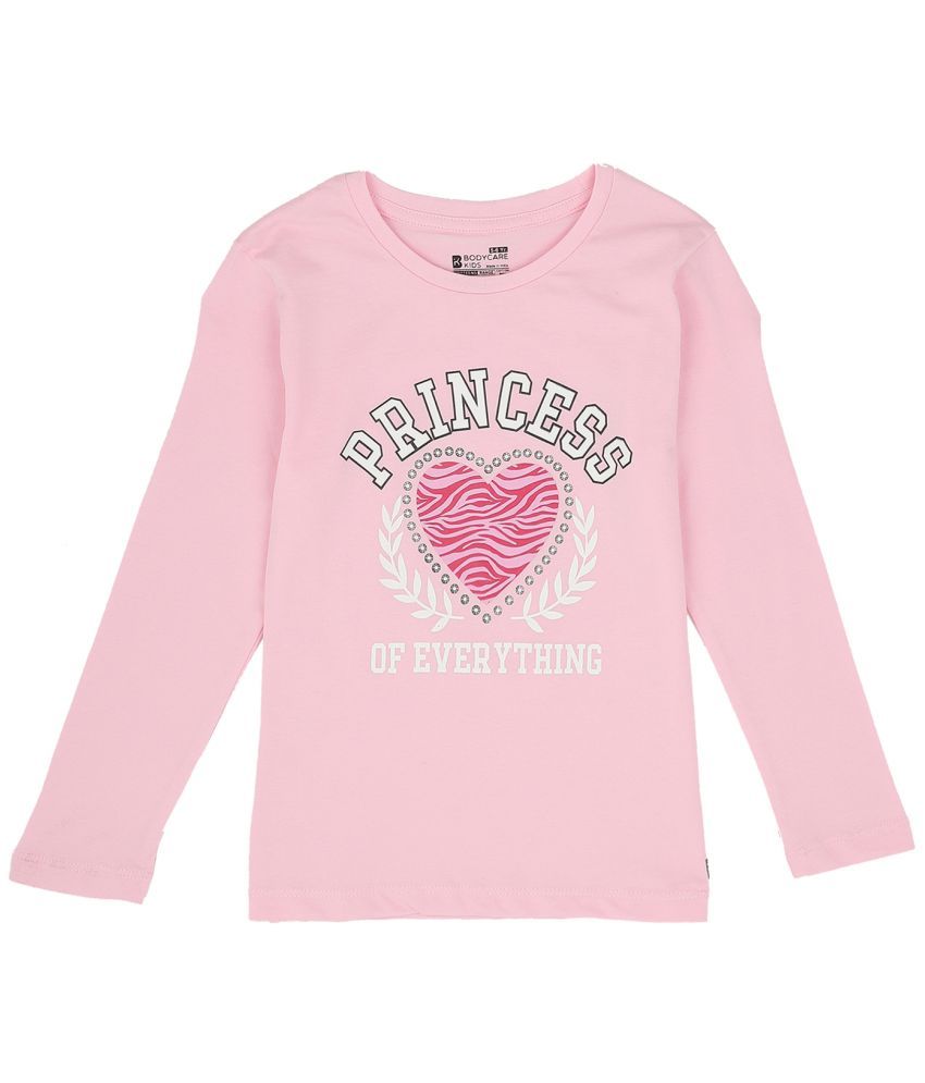     			GIRLS TSHIRT ROUND NECK FULL SLEEVES SOLID PINK BABY