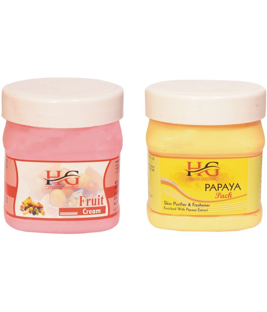 HEAVEN Fruit Cream & Papaya Pack Day Cream 450 gm Pack of 2