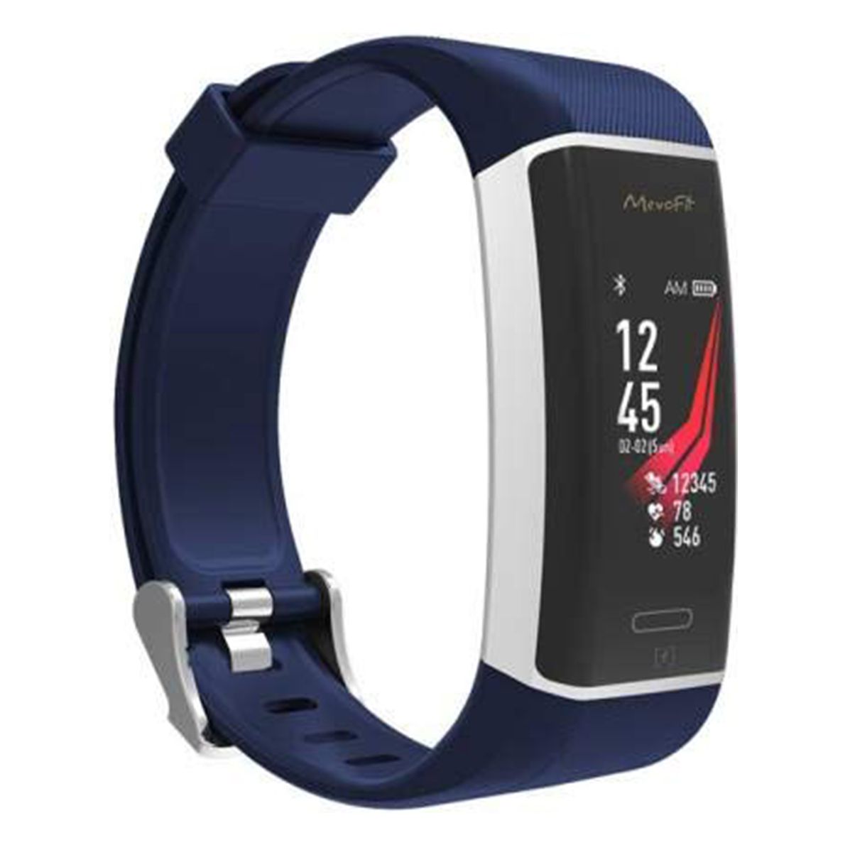 MevoFit Run Fitness Band: Fitness Smartwatch and Activity Tracker for Men & Women (Blue)