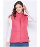 VERO AMORE Polyester Pink Parka Jackets Single