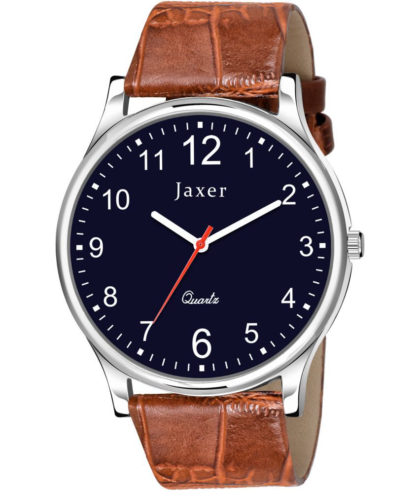     			Jaxer - Brown Leather Analog Men's Watch