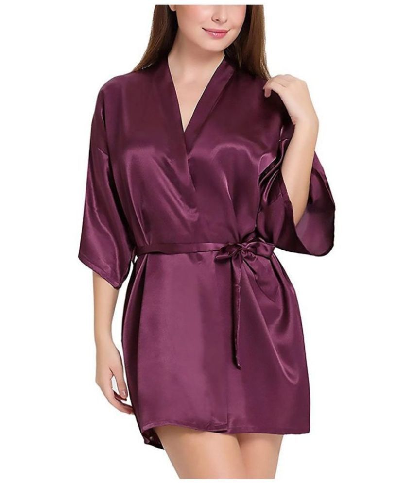 Buy PYXIDIS Satin Robes - Brown Single Online at Best Prices in India ...