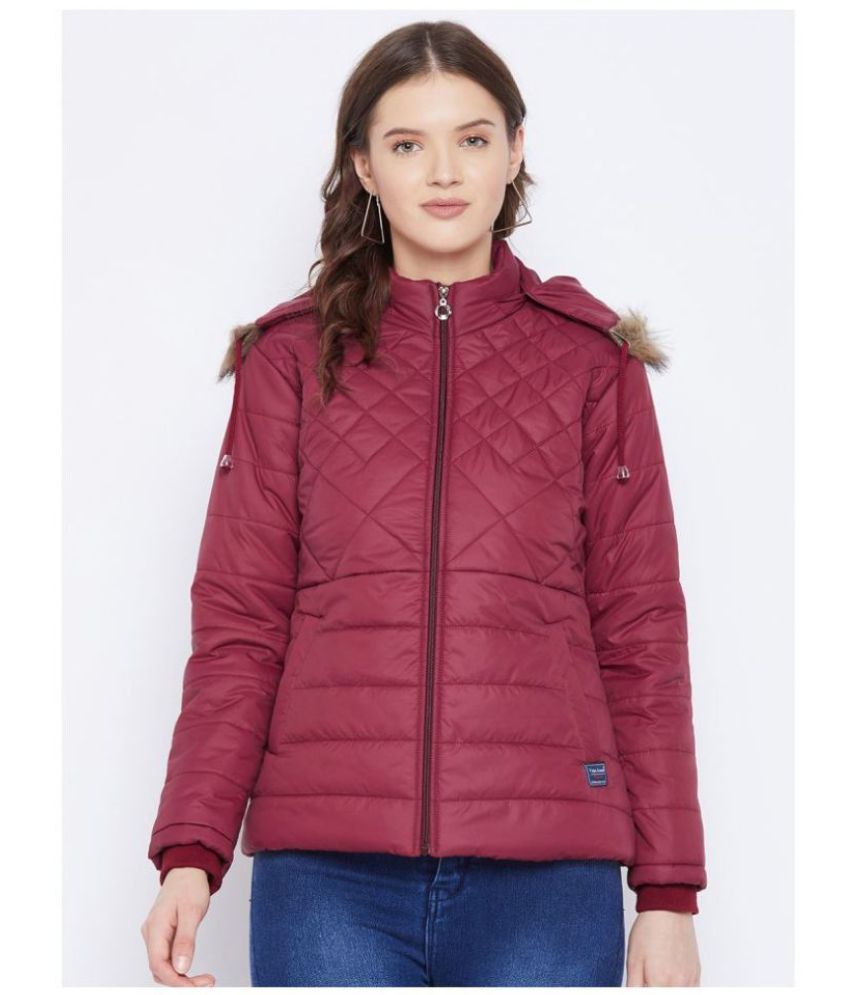     			VERO AMORE Polyester Maroon Parka Jackets Single